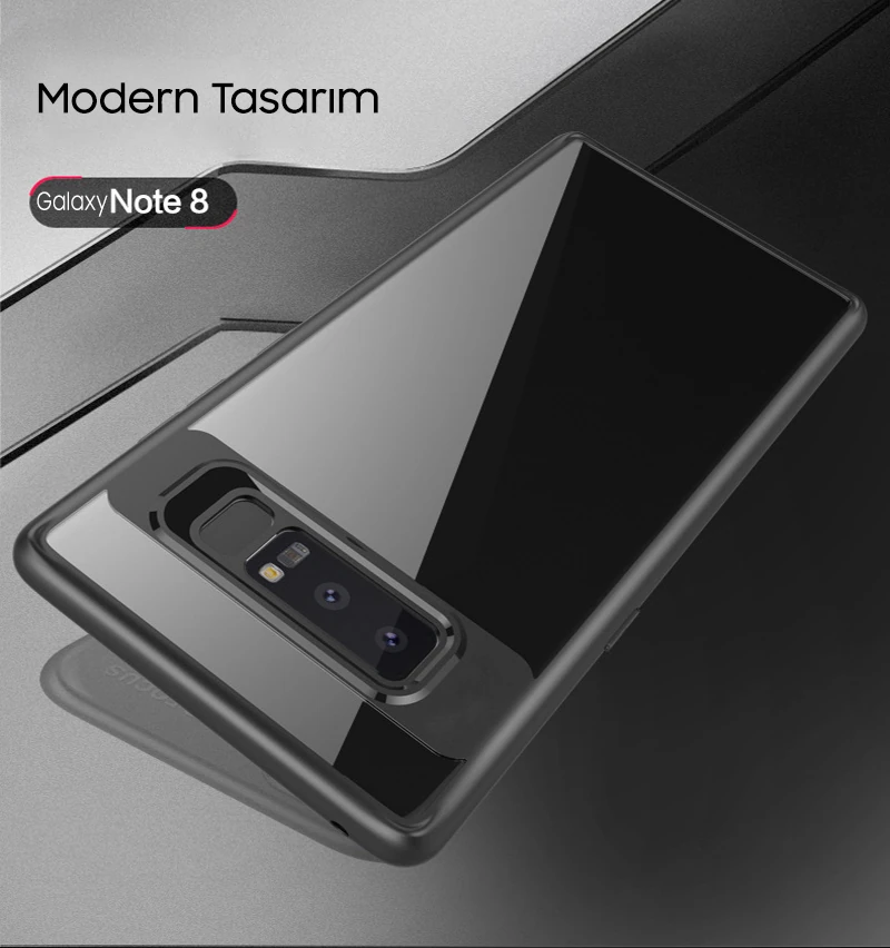 Northcity Ally Galaxy Note 8 Darbeya Dayanıklı Şeffaf Silikon Kılıf-(5775) - Görsel 2