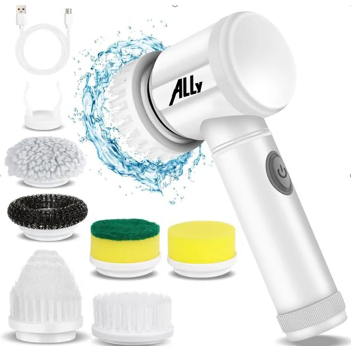 Northcity ALLY Magic Brush 5in1 Fırça Başlıklı Şarjlı Temizleme Fırçası Banyo/Fayans/Zemin Temizleyici-(5775)
