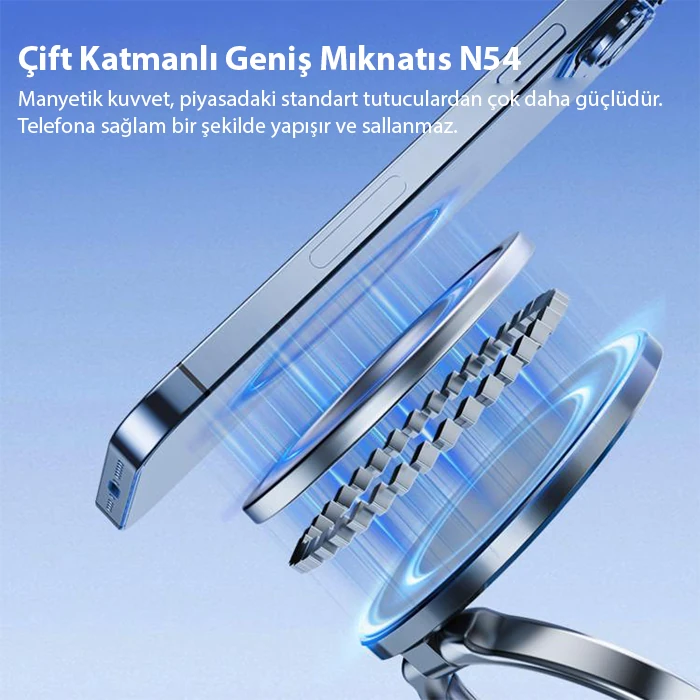 Northcity ALLY Vakumlu Telefon Tutucu Araç-Navigasyon Manyetik Telefon Tutucu Magsafe-(5775) - Görsel 3