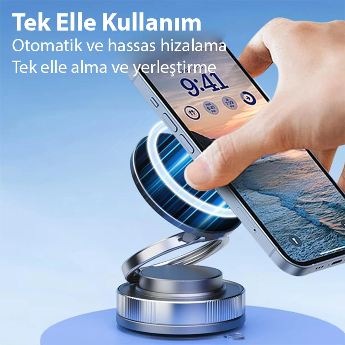 Northcity ALLY Vakumlu Telefon Tutucu Araç-Navigasyon Manyetik Telefon Tutucu Magsafe-(5775) - Görsel 4