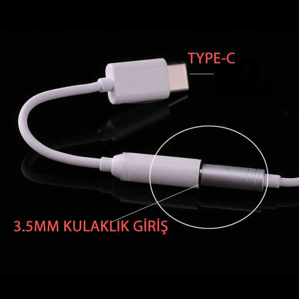 Northcity Type-C 3.5mm Kulaklık Dönüştürücü Aparat Aux Çevirici Adaptör-(5775) - Görsel 3