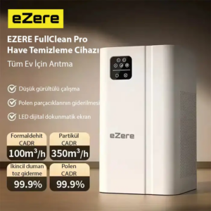 Northcity EZERE FullClean Pro Have Temizleme Cihazı 350 CADR LED ekran iyon ve sessiz çalışma ile toz duman poleni %99.9 filtreler. Temiz hava-(5775)