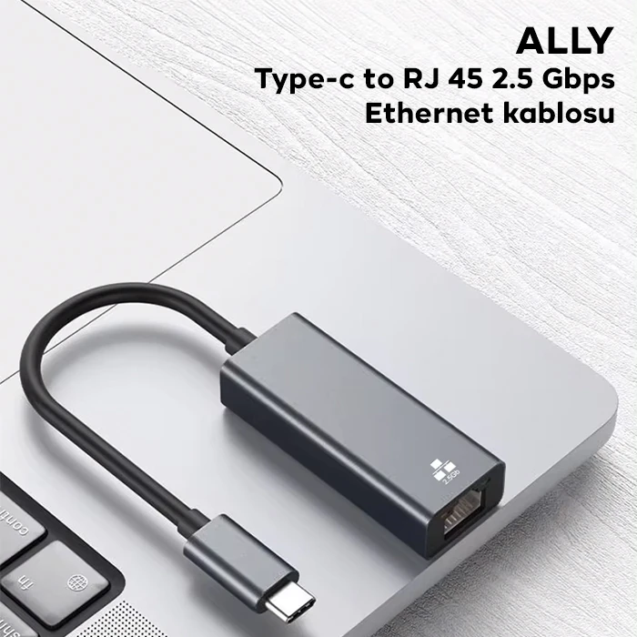 Northcity ALLY Type-c to RJ 45 2.5 Gbps Ethernet kablosu-(5775) - Görsel 2
