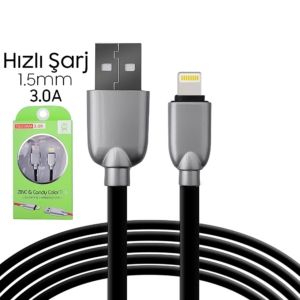 Northcity Ally İphone5s6s788 Plus Zinc Alloy Dayanıklı 3.0a 1.5mm Usb Kablo-(5775)
