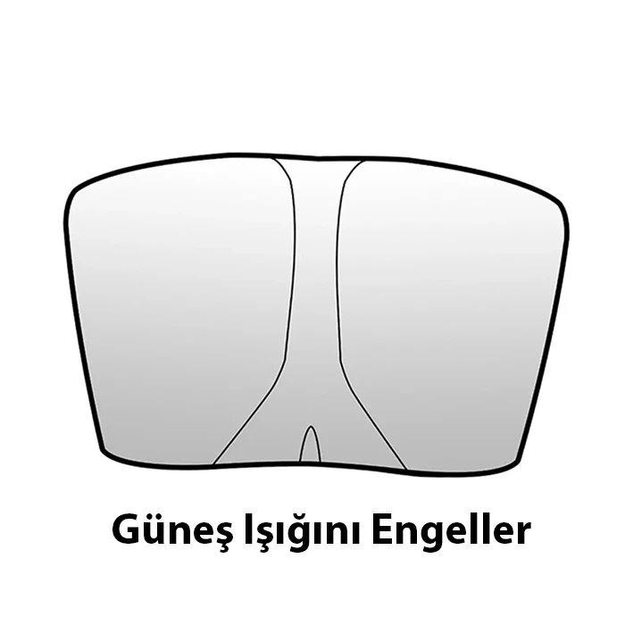 Northcity Ally Tesla Model Y Model 3 için Ön Cam Güneşliği Katlanır Ön Pencere Güneşlik-(5775) - Görsel 3