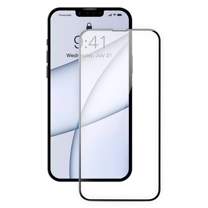 Northcity Baseus iPhone 13 Pro Max 6.7 0.3mm Tempered Full-glass Cam Ekran Koruyucu 2 Adet Set-(5775)