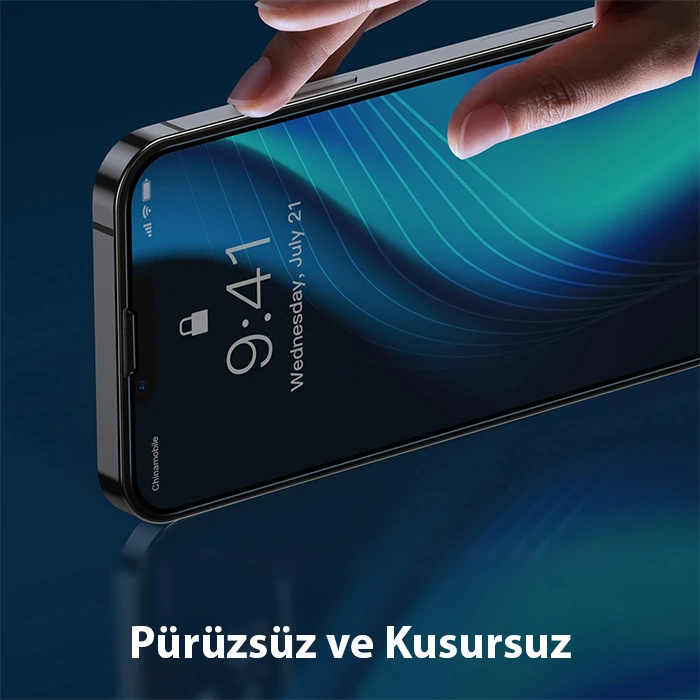 Northcity Baseus iPhone 13 Pro Max 6.7 0.3mm Tempered Full-glass Cam Ekran Koruyucu 2 Adet Set-(5775) - Görsel 5