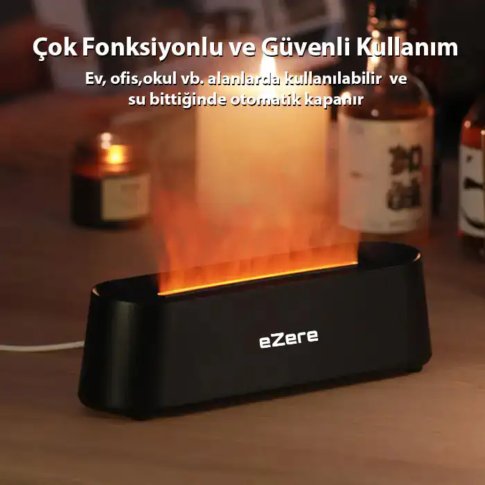 Northcity Ezere A3 Ev ve Ofis için Alev Difüzörü ve Ultrasonik Hava Nemlendici-(5775) - Görsel 3