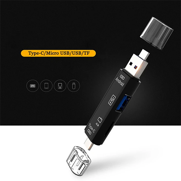 Northcity Smart Otg 3in1 Type-C Ve Micro Usb Tf Card Reader Otg-(5775) - Görsel 4