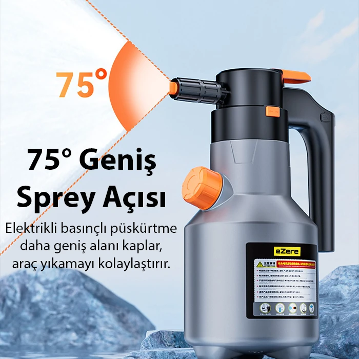 Northcity EZERE 2L Yüksek Basınçlı Şarjlı Köpük Makinası Oto Yıkama Pompası Köpük Püskürtücü-(5775) - Görsel 3